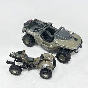 [LOT OF 2] UNSC Halo 12" WARTHOG + 8" MONGOOSE Master Chief Microsoft Jazwares